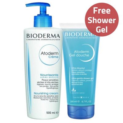 Bioderma Atoderm Cream 500ml & Shower Gel Offer