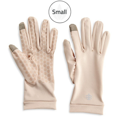 Coolibar Gloves Beige SMALL