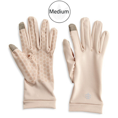 Coolibar Gloves Beige MEDIUM