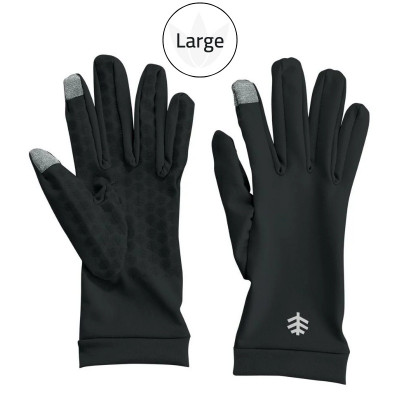 Coolibar Gloves Black LARGE