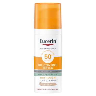Eucerin Oil Control Dry Touch Gel-Cream TINTED Medium SPF50 50ml