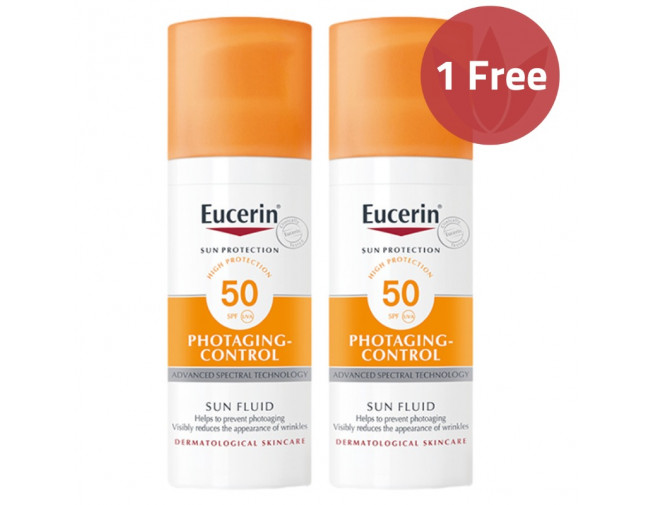 Eucerin Sun Fluid Photoaging Control SPF50 1+1 Offer