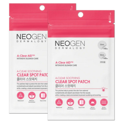 Neogen A-Clear Soothing Spot Patch (24 Count x 2 Packs)