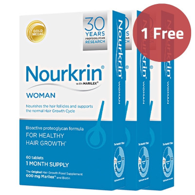 Nourkrin Woman Hair Tablets (180 Tablets) - 1 Free Offer