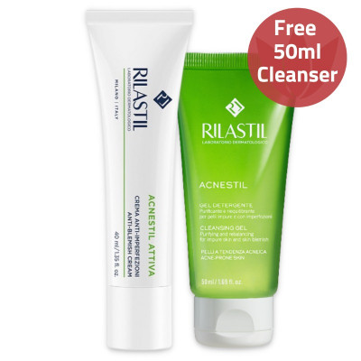 Rilastil Acnestil Skin Cream + Cleansing Gel 50ml Offer