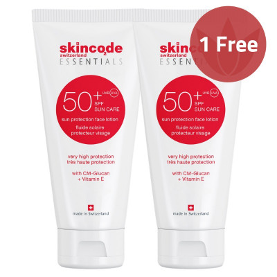 Skincode Sun Protection Face Lotion SPF50 100ml 1+1 Offer