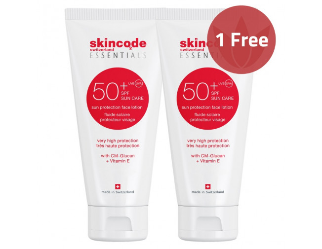 Skincode Sun Protection Face Lotion SPF50 100ml 1+1 Offer